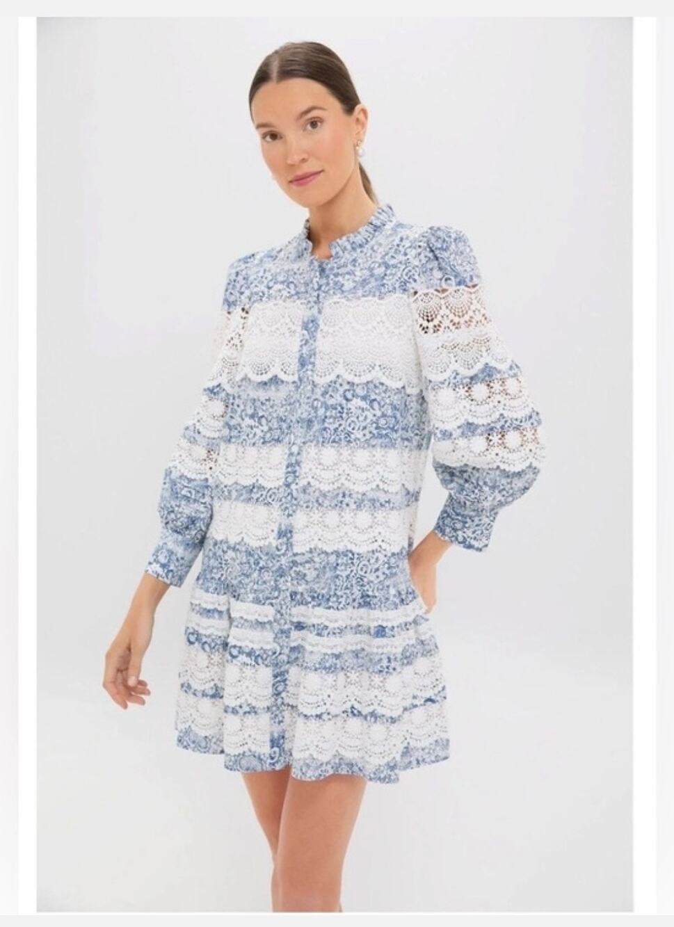 Hyacinth House Tuckernuck Emmie Lace Trim Dress NWT